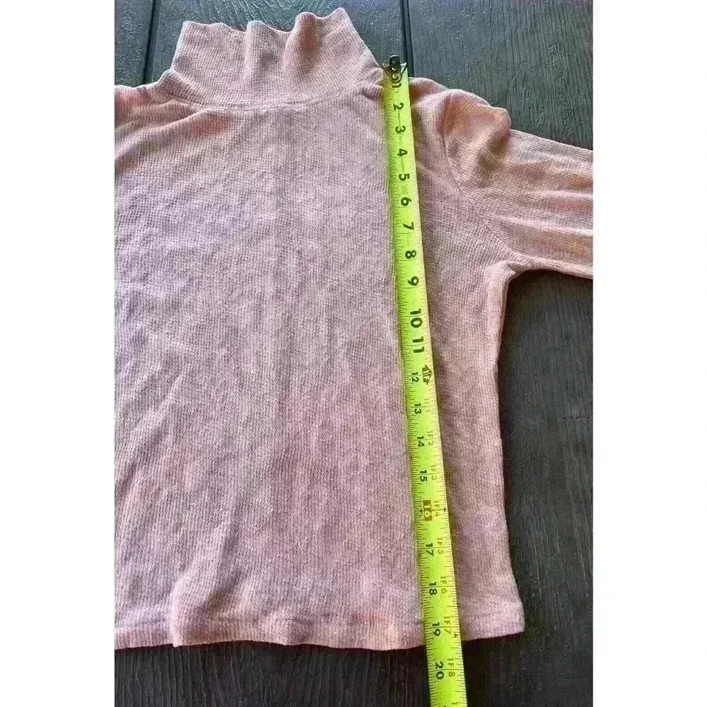 Intimately Free People Cropped Layering Top Large Mock Neck Long Sleeve Sheer - Picture 4 of 9